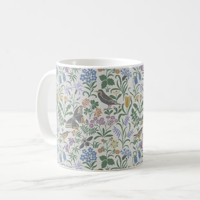Taza de café Voysey's Garden 2 (Anverso izquierdo)