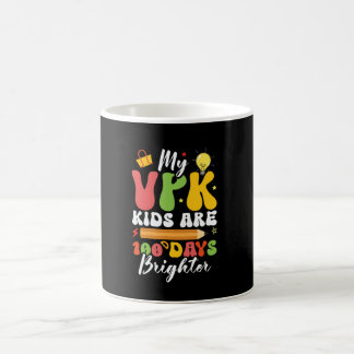 Taza De Café VPK Estudiante Prekindergarten 100 Días Más Brilla