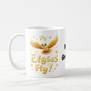 Taza De Café Vuela Elgses Vuela Arte de Águila Inspirador