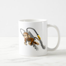 Taza De Café Vuelo del mono con Jetpack