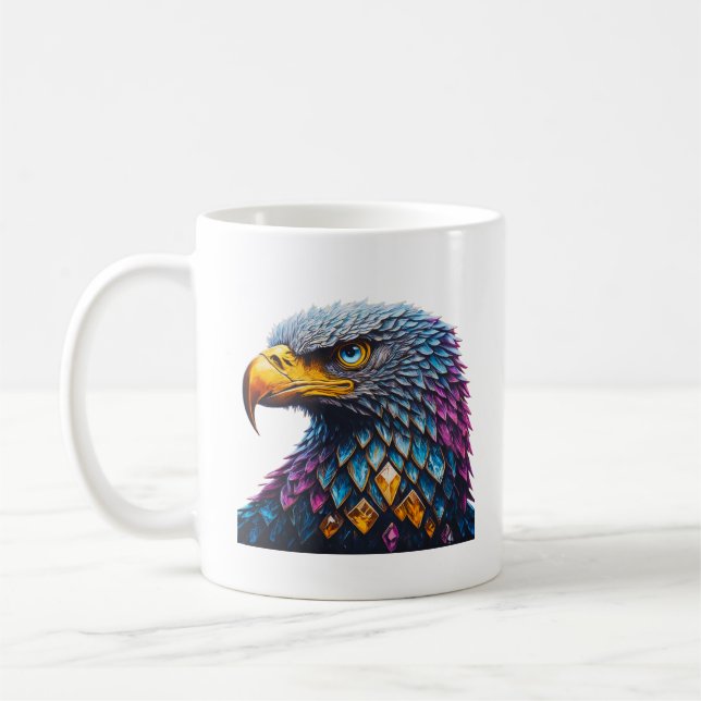 Taza De Café Vuelo Majestuoso: Mug de águila de cristal (Izquierda)