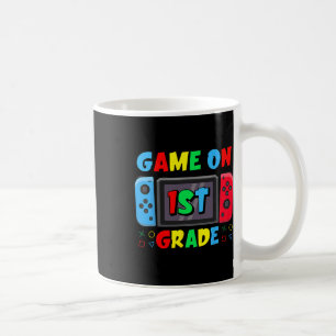 Taza De Café Vuelta Al Juego Escolar De 1er Grado Chicos Gamer
