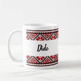 Taza De Café Vyshyvanka ucraniano / embroiderado Dido mug