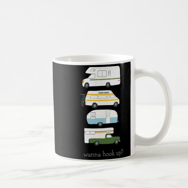Taza De Café W Hook Up Funny Campervan Vanlife Rv Trailer  (Derecha)