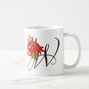 Taza De Café W inicial, Wood Lily Coffee Mug