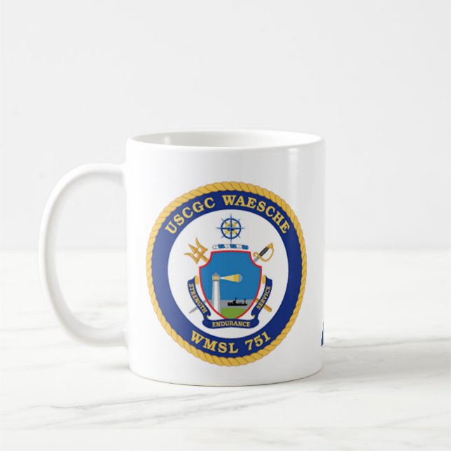Taza De Café Waesche USCGC (WMSL-751) (Izquierda)