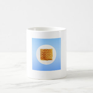 Taza De Café Waffle en una placa