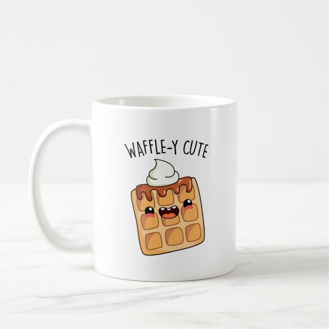 Taza De Café Waffle-y Funny Waffle Pun (Izquierda)