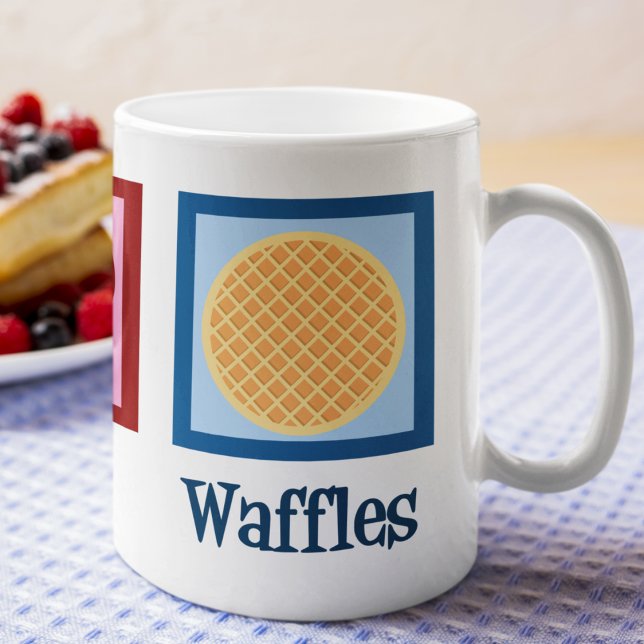 Taza De Café Waffles de amor por la paz (Subido por el creador)