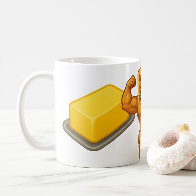 Taza De Café Wafle de Mantequilla (Con donut)