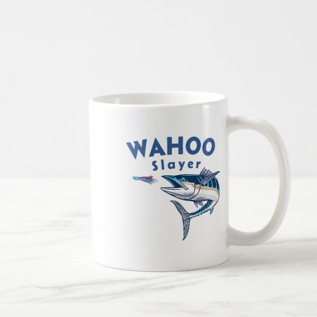 Taza De Café Wahoo Slayer Salt Water Fishing Wahoo  (Derecha)