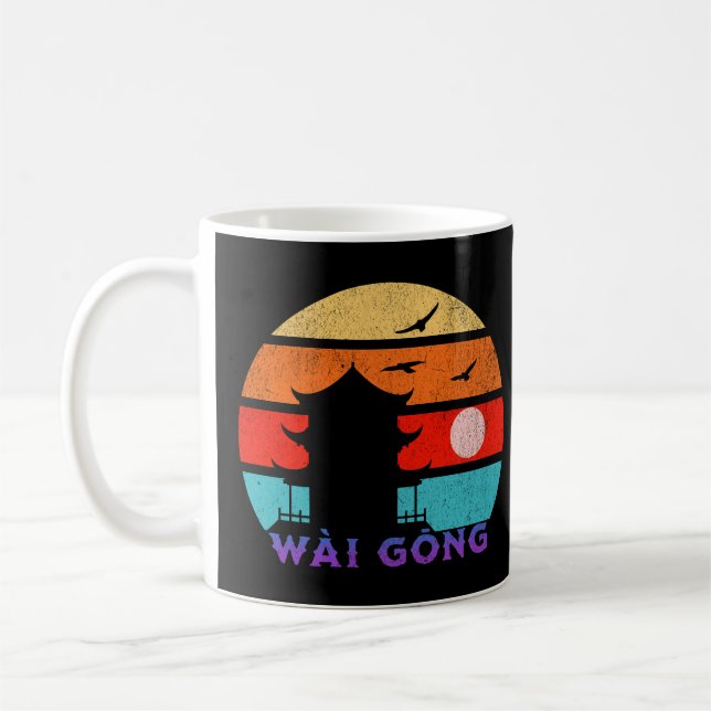 Taza De Café Wài Gōng Retro Abuelo del Océano atardecer (Izquierda)