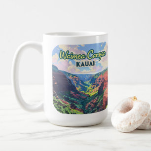 Taza De Café Waimea Canyon Kauai Hawaii Retro