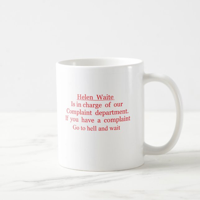 Taza De Café waite de Helen (Derecha)