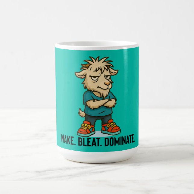 Taza De Café Wake Bleat Dominate Goat Mug (Centro)
