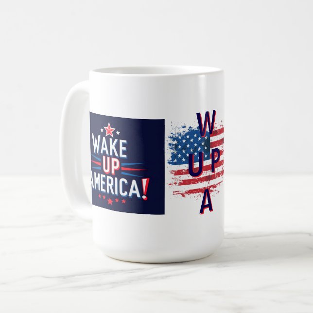 Taza De Café Wake Up America (WUPA) (Anverso izquierdo)