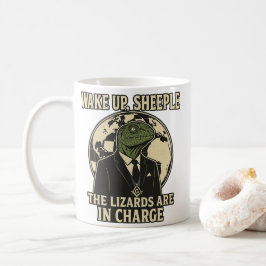 Taza De Café Wake Up Sheeple Lizard Rulers Parody