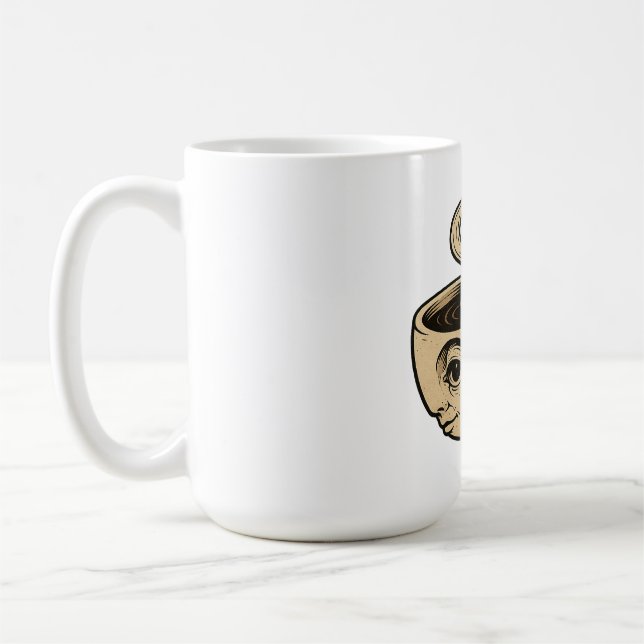 Taza De Café Wake Up & Watch - Surreal CoffCup Design (Izquierda)