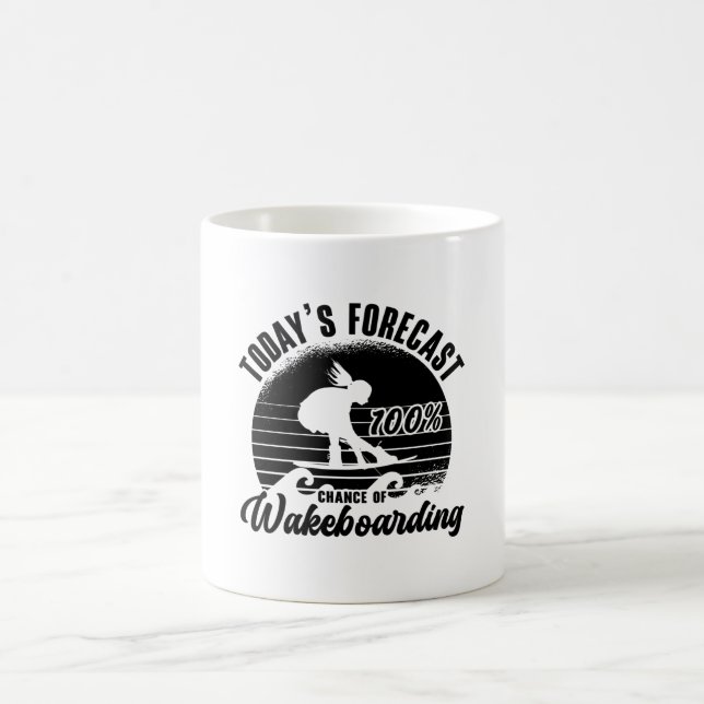 Taza De Café Wakeboarder Las previsiones de hoy son 100% (Centro)