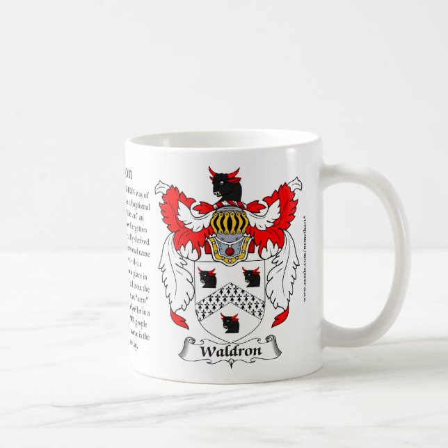 Taza De Café Waldron, el origen, el significado y el escudo (Derecha)