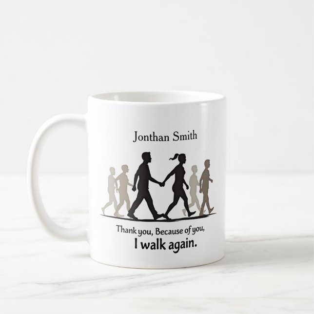 Taza De Café Walking Graphic Thank You Physical Therapist Gift (Izquierda)