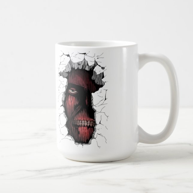 Taza De Café Wall Breaker Titan Mug | Intense Anime Giant Desgn (Derecha)