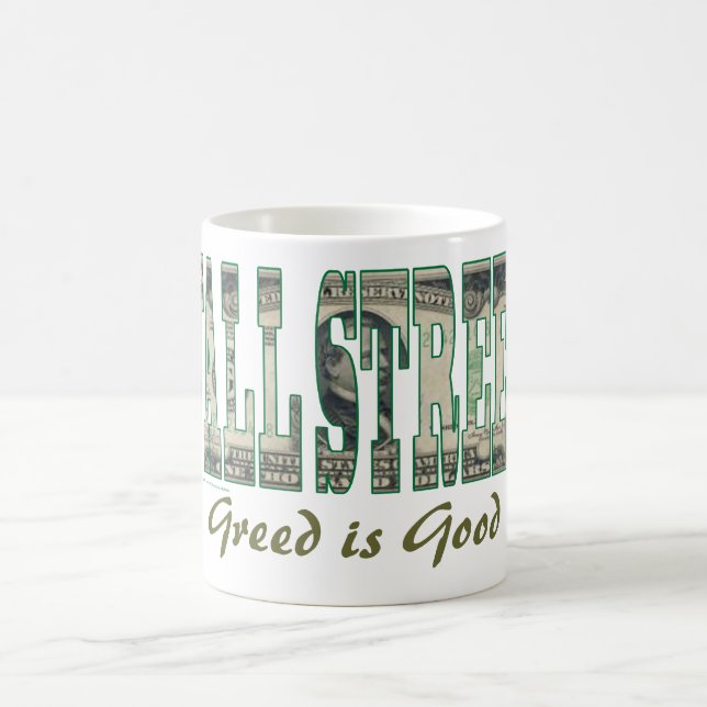 Taza De Café Wall Street/ la codicia es buena (Centro)