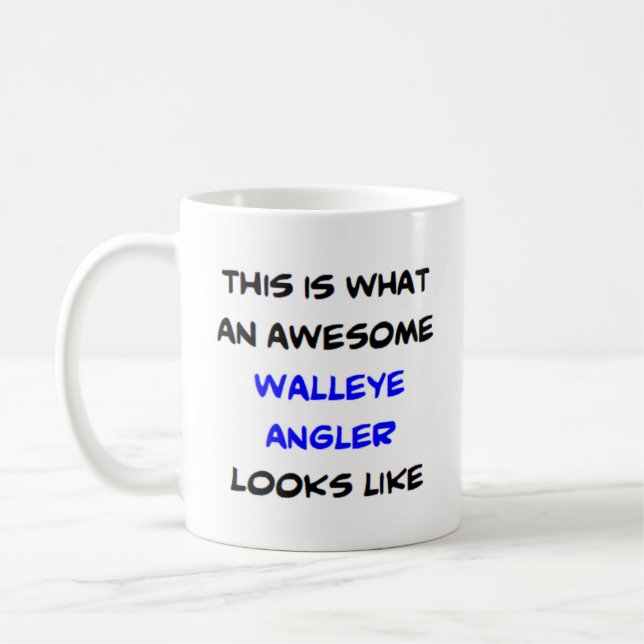 Taza De Café walleye angler, impresionante (Izquierda)