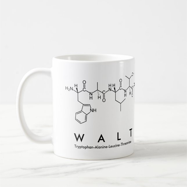 Taza De Café Walt peptide name mug (Izquierda)