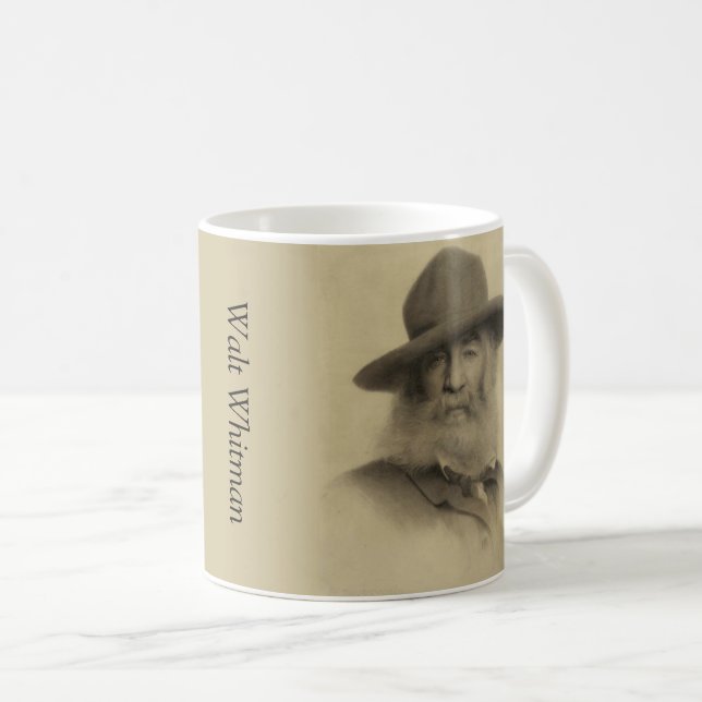 Taza De Café Walt Whitman el buen poeta gris (Anverso derecho)