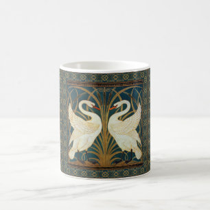 Taza De Café Walter Crane Swan, Rush E Iris Art Nouveau