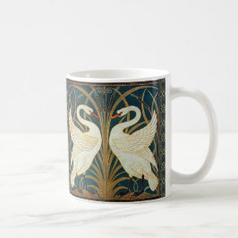 Taza De Café Walter Crane Swan, Rush E Iris Art Nouveau