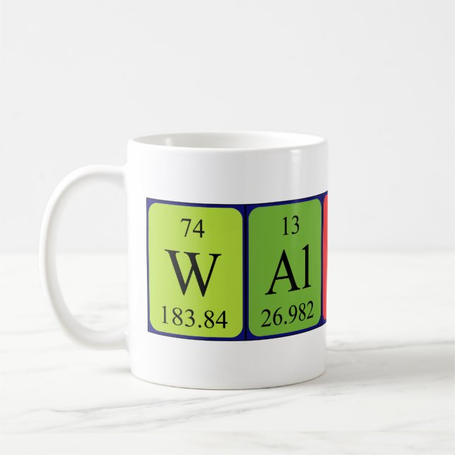 Taza De Café Walther periódica nombre de tabla mug (Izquierda)