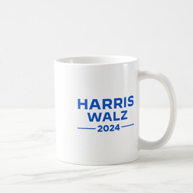 Taza De Café Walz 2024 Bandera estadounidense Kamala Harris (Derecha)