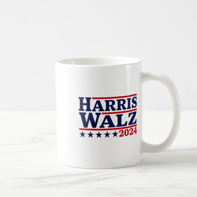 Taza De Café Walz 2024 Elecciones Kamala Harris Tim Waltz 2024  (Derecha)