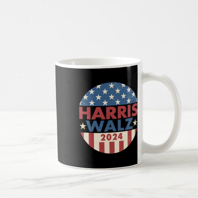 Taza De Café Walz 2024 Kamala Harris 2024 Tim Walz 2024 Usa Fla (Derecha)