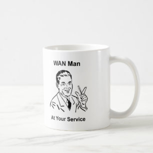 Taza De Café WAN Man At Your Service Retro Tech