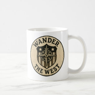 Taza De Café Wander el diseño de la placa West Vintage
