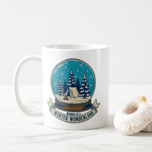 Taza De Café Wander en invierno en el camping Wonderland