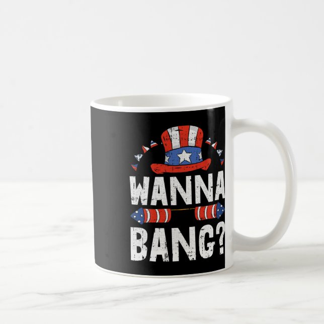 Taza De Café Wanna Ng 4 De Julio Funny Fireworks Patriotic Ame (Derecha)
