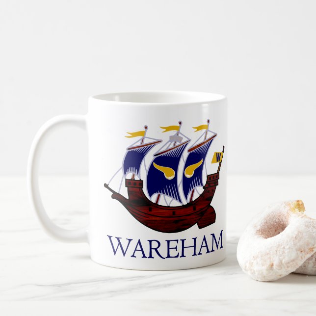 Taza De Café Wareham Viking Ship Mug (Con donut)