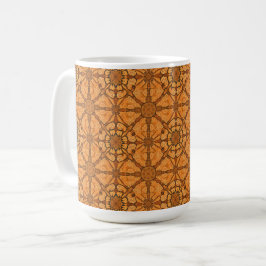 Taza De Café Warm Ornamental Lattice Tile 