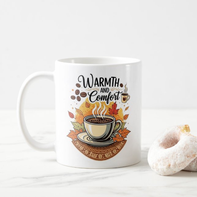 Taza De Café Warmth and Comfort - Cozy Autumn Coffee (Con donut)