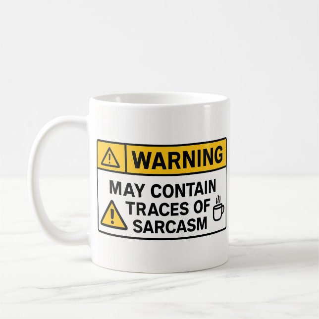 Taza De Café Warning: Sarcasm Inside – Office Mug (Izquierda)