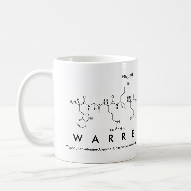 Taza De Café Warre peptide name mug (Izquierda)
