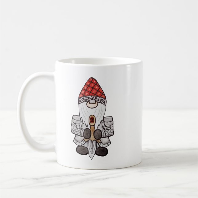 Taza De Café Warrior Knight Gnome (Izquierda)