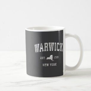 Taza De Café Warwick Nueva York Ny Diseños Vintage Athletic Srt