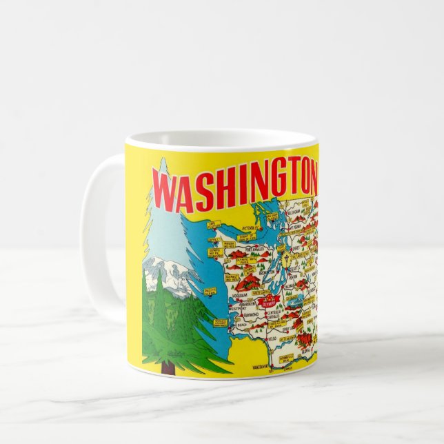 Taza De Café Washington - El Estado Evergreen (Anverso izquierdo)