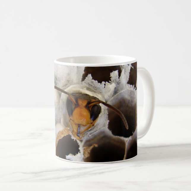 Taza De Café Wasp Emerging From Nest Bug Mug (Anverso derecho)