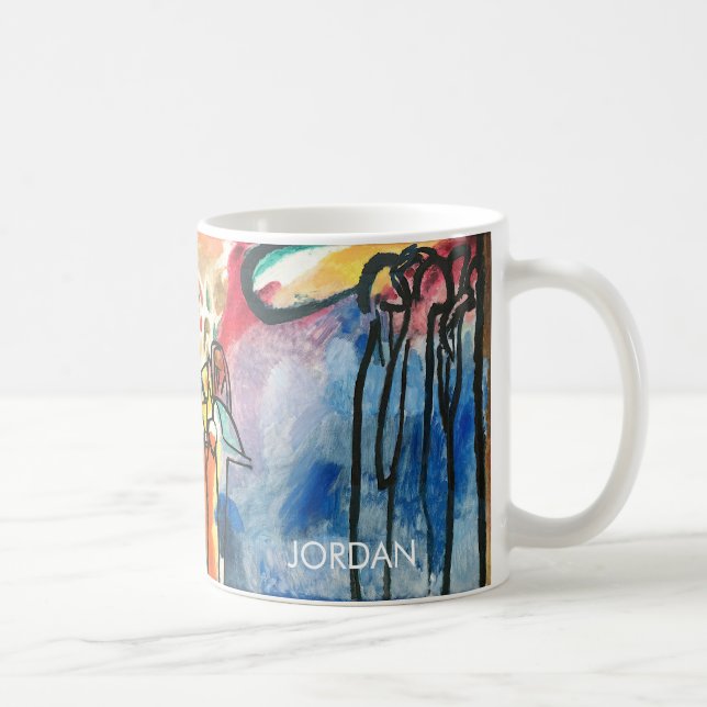 Taza De Café Wassily Kandinsky – Improvisation 19 - Custom Text (Derecha)